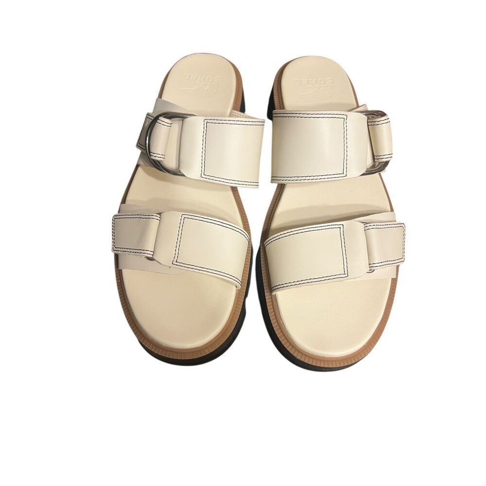 Sorel woman’s 10 Rein CB cream black Slide Sandal hiking travel walking camping - Picture 5 of 6